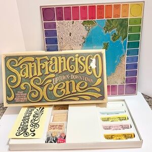Vintage San Francisco Scene Uptown–Downtown Board Game – Groovy Games 1977